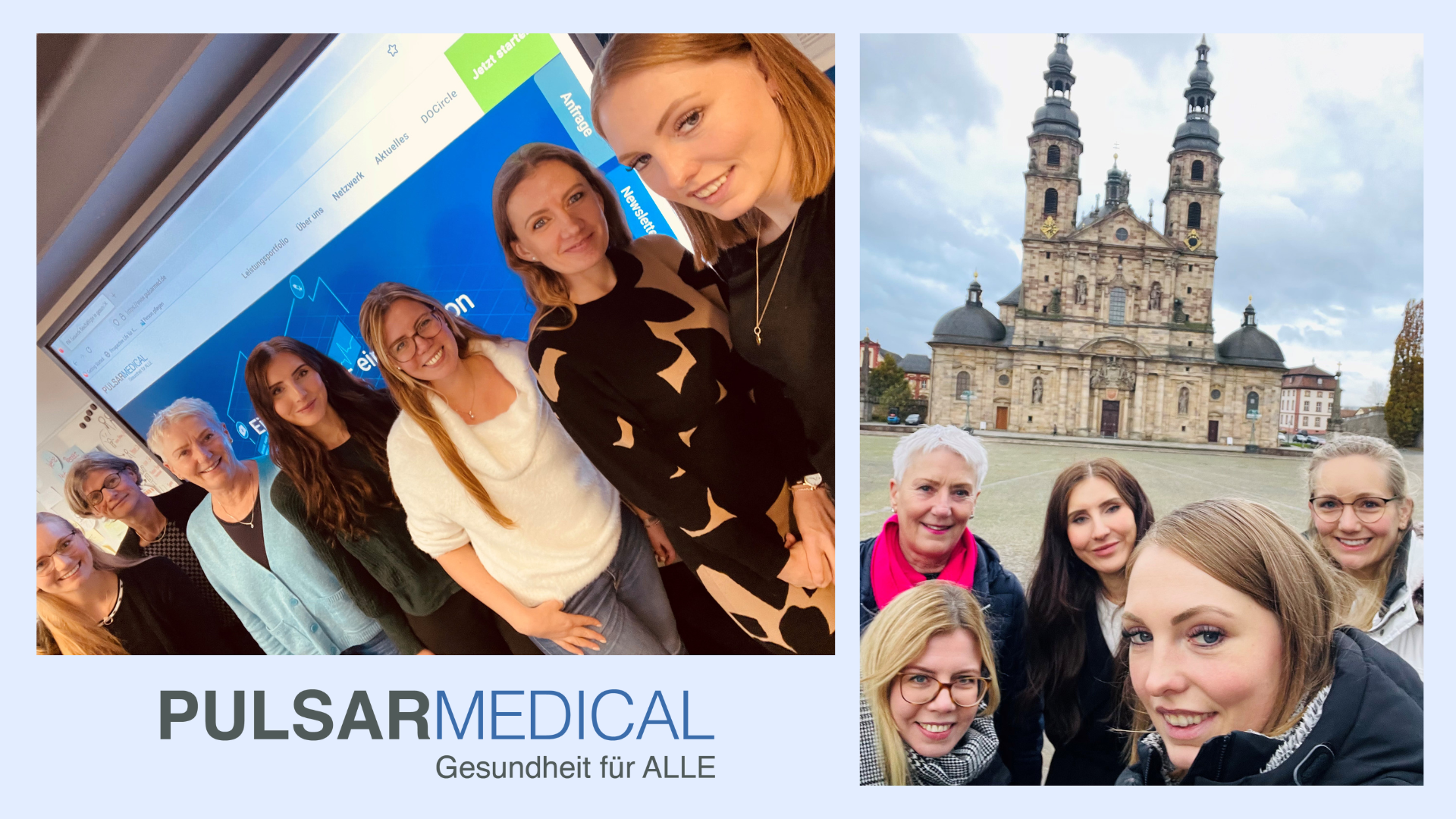 Collage zeigt das PULSAR Medical AG Team Offsite in Fulda