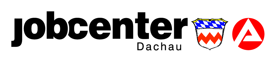 Logo of Jobcenter Dachau featuring text and regional emblem.
